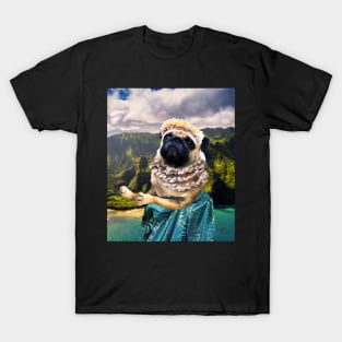 Cute Aloha Pug Hawaiian T-Shirt